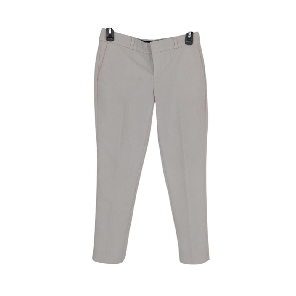 00736 Banana Republic Hampton Jacquard Trouser White Size 00P Business casual